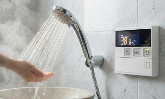 シャンプーに適した38℃のお湯のイメージ